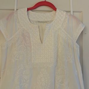 ROLLER RABBIT WHITE EMBROIDERED SHIRT